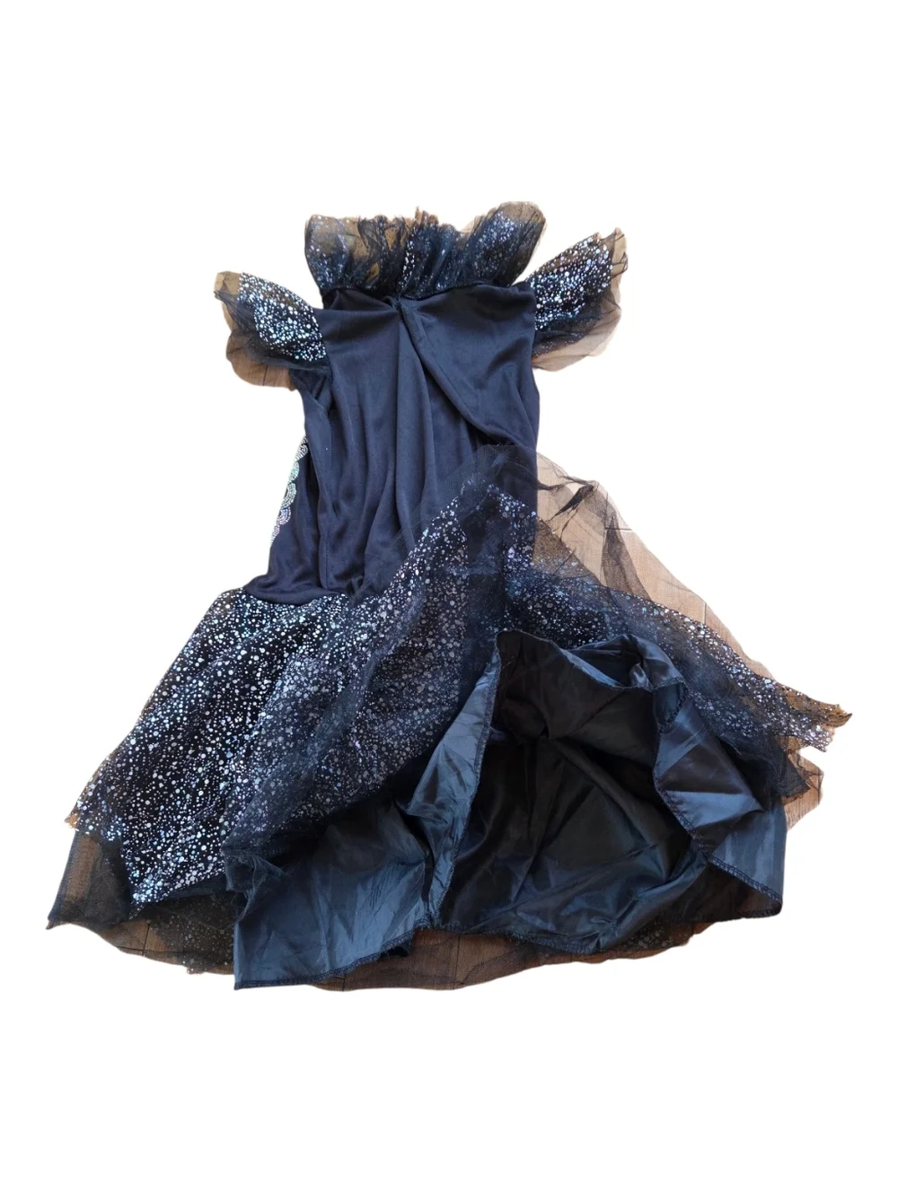 Spirit Halloween Tutu Skeleton Sparkly Costume Girls M (8-10) - Picture 9 of 12